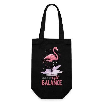Trouver le bon équilibre Yoga de motivation flamant rose - Sac à bouteille - noir - Devant