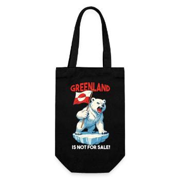 Greenland Is Not For Sale Arctic Polar Bear - Geschenkbeutel für Flaschen - Schwarz - Vorne