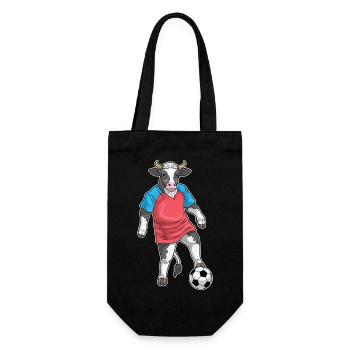 Cow Soccer Player Soccer Sports - Gift Bag for Bottles - black - Front