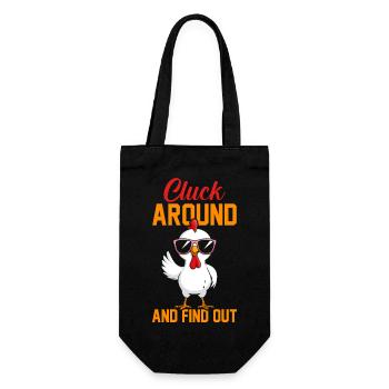 Farmer Rooster Flock Poultry Chicken - Gift Bag for Bottles - black - Front