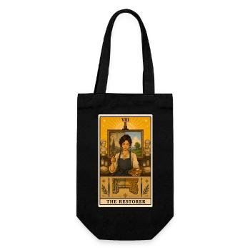 Restauratorin | Kunstrestaurierung Tarot - Geschenkbeutel für Flaschen - Schwarz - Vorne