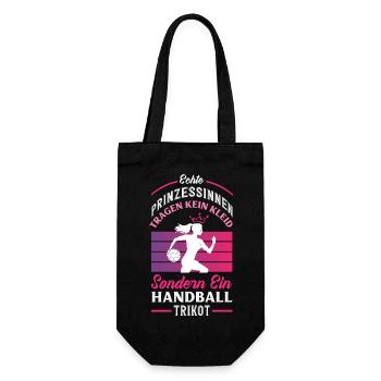 Handball Handballer Handball Trainer Fan Geschenk - Geschenkbeutel für Flaschen - Schwarz - Vorne