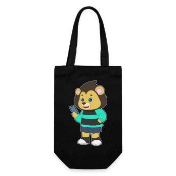 Lion Smartphone - Gift Bag for Bottles - black - Front