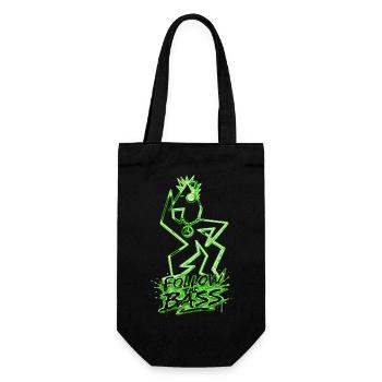 Neon Graffiti Bass Beast - Gift Bag for Bottles - black - Front