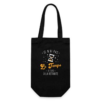 Je N'ai Pas Le Temps Je Suis À La Retraite - Sac à bouteille - noir - Devant