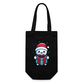Charmant bonhomme de neige - Sac à bouteille - noir - Devant
