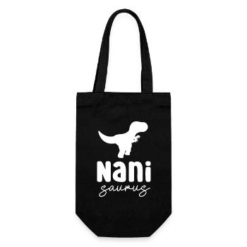 Nani Saurus Oma Schweiz Schweizerdeutsch Oma - Geschenkbeutel für Flaschen - Schwarz - Vorne