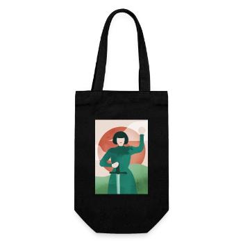 Jeanne der Kunst - Geschenkbeutel für Flaschen - Schwarz - Vorne