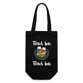 Tout bu or not tout bu t-shirt bière homme - Sac à bouteille - noir - Devant