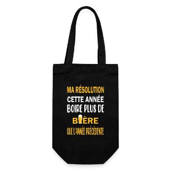 Ma résolution cette année boire plus de bière - Sac à bouteille - noir - Devant