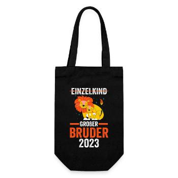 Dinosaurier 2023 Bruder - Geschenkbeutel für Flaschen - Schwarz - Vorne