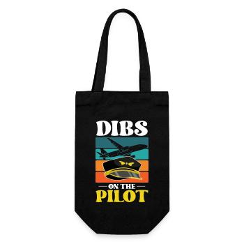 Dibs On The Pilot - Gift Bag for Bottles - black - Front