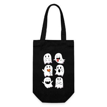 Ghosts Witching Hour Haunted Halloween Ghosts - Gift Bag for Bottles - black - Front