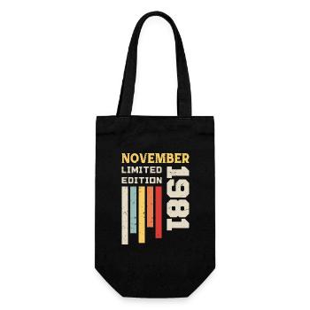 Novembre 1981 Cadeau Anniversaire - Novembre 1981 - Sac à bouteille - noir - Devant
