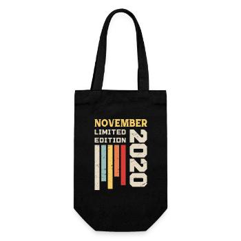 November 2020 Birthday Gift - November 2020 - Gift Bag for Bottles - black - Front