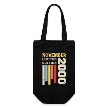 November 2000 Birthday Gift - November 2000 - Gift Bag for Bottles - black - Front