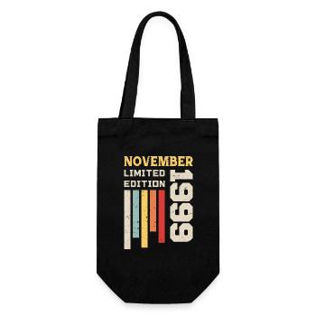 November 1999 Birthday Gift - November 1999 - Gift Bag for Bottles - black - Front