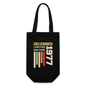 Dezember 1977 - Dezember 1977 Jubiläumsgeschenk - Geschenkbeutel für Flaschen - Schwarz - Vorne