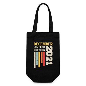 Dezember 2021 - Dezember 2021 Geburtstagsgeschenk - Geschenkbeutel für Flaschen - Schwarz - Vorne
