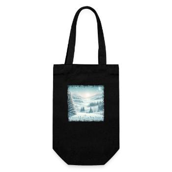New Year's Day - Peace and Enjoyment in Winterland - Gift Bag for Bottles - black - Front