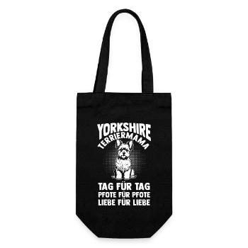 Dog Dog Mom Yorkshiremama Yorkshire Terrier - Gift Bag for Bottles - black - Front
