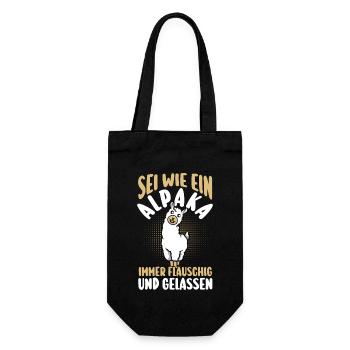 Alpaca - Gift Bag for Bottles - black - Front