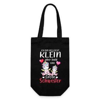I'm small but soon to be a big sister - Gift Bag for Bottles - black - Front