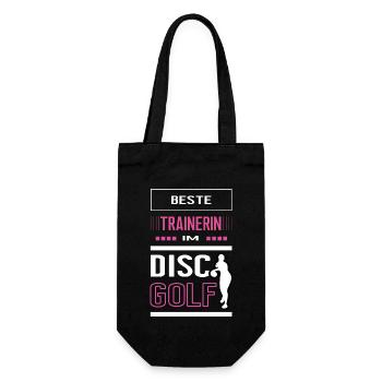 Beste Discgolf Trainerin Discgolftrainerin Spiel - Geschenkbeutel für Flaschen - Schwarz - Vorne