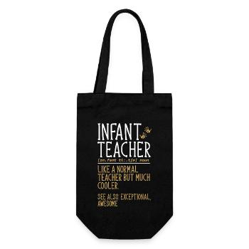 Kindergarten Teacher Daycare Center Educator - Gift Bag for Bottles - black - Front