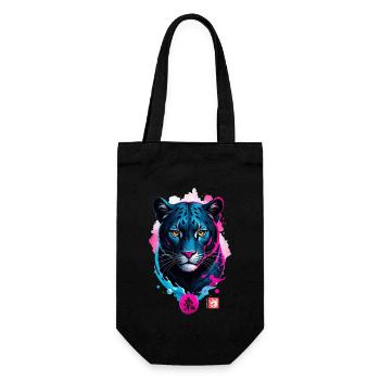Panther Dream Pink Blue - Gift Bag for Bottles - black - Front