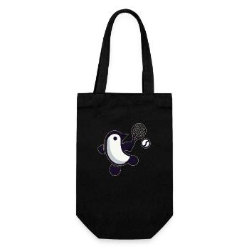 Pingouin Tennis Joueur de Tennis Minimaliste - Sac à bouteille - noir - Devant