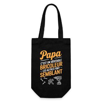 Belle idée cadeau design pour papa bricoleur - Sac à bouteille - noir - Devant