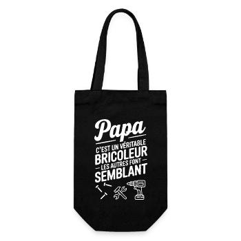 Belle idée cadeau design pour papa bricoleur - Sac à bouteille - noir - Devant