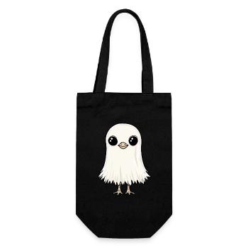 Ostrich Halloween Comic Ghost - Gift Bag for Bottles - black - Front