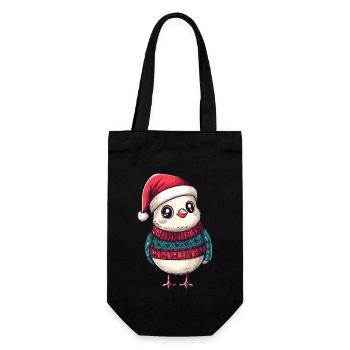 Dove Bird Christmas - Gift Bag for Bottles - black - Front