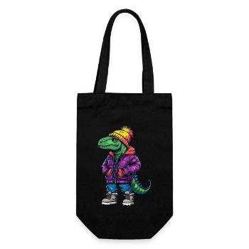 Dinosaure stégosaure Mode Hiver - Sac à bouteille - noir - Devant