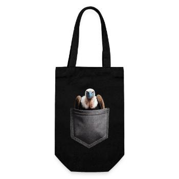 Geier - Geschenkbeutel für Flaschen - Schwarz - Vorne