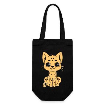 Serval - Geschenkbeutel für Flaschen - Schwarz - Vorne