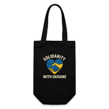 Solidarity with Ukraine - Gift Bag for Bottles - black - Front