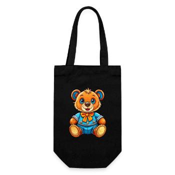Pretty Teddy - Gift Bag for Bottles - black - Front