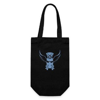 Rottweiler Aile d’ange Silhouette - Sac à bouteille - noir - Devant