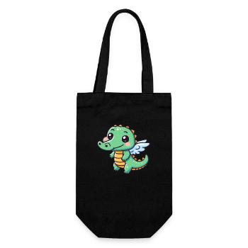 Ailes d’ange crocodile mignon - Sac à bouteille - noir - Devant