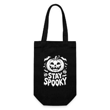 Stay Spooky Funny Halloween Design - Gift Bag for Bottles - black - Front