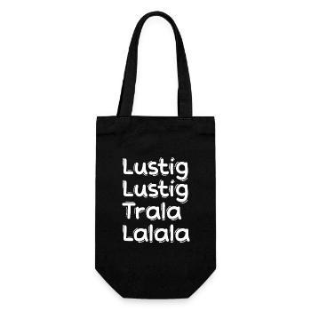 LUSTIG LUSTIG TRALALALALA NIKLAUSABEND WEIHNACHTEN - Geschenkbeutel für Flaschen - Schwarz - Vorne