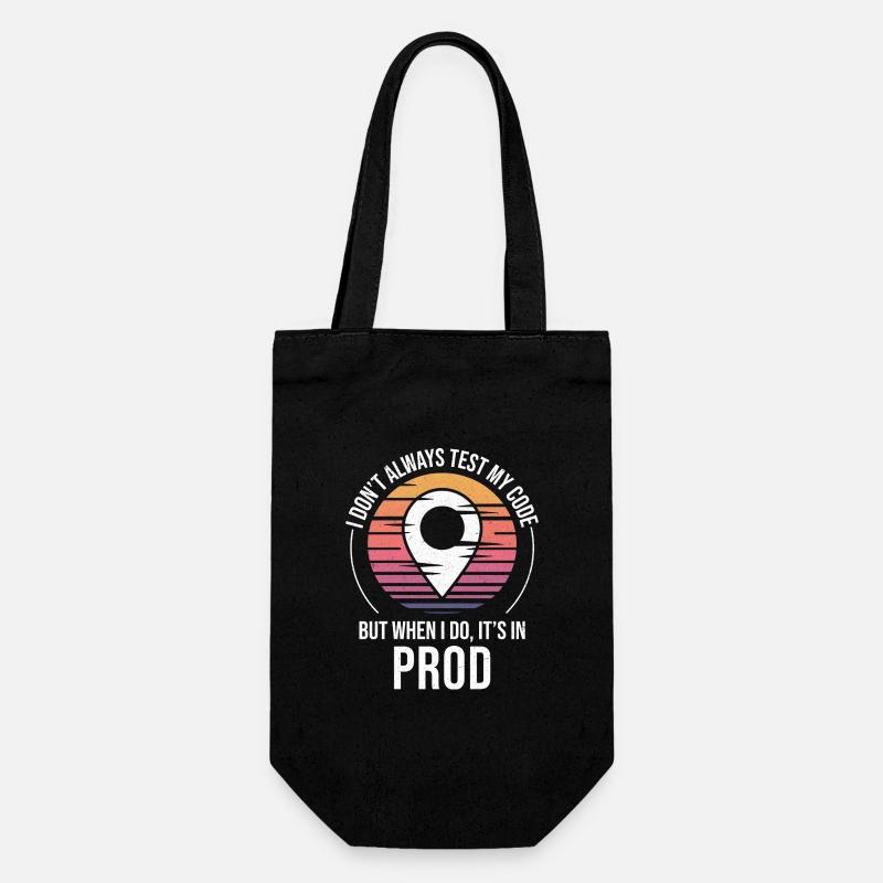 Entwickler Programmierer Programmierer Prod Testing Humor - Geschenkbeutel für Flaschen - Schwarz