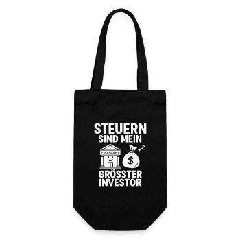 Taxes as the largest investor - Gift Bag for Bottles - black - Front