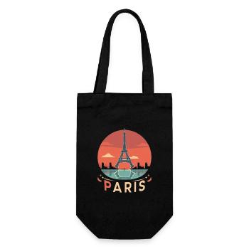 Cercle du coucher de soleil à Paris - Sac à bouteille - noir - Devant