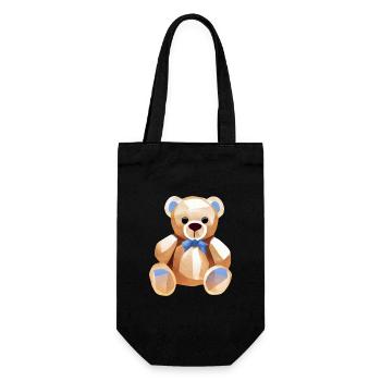 TEDDY BEAR - TEDDYBÄR - KUSCHELBÄR - PLÜSCHBÄR - Geschenkbeutel für Flaschen - Schwarz - Vorne