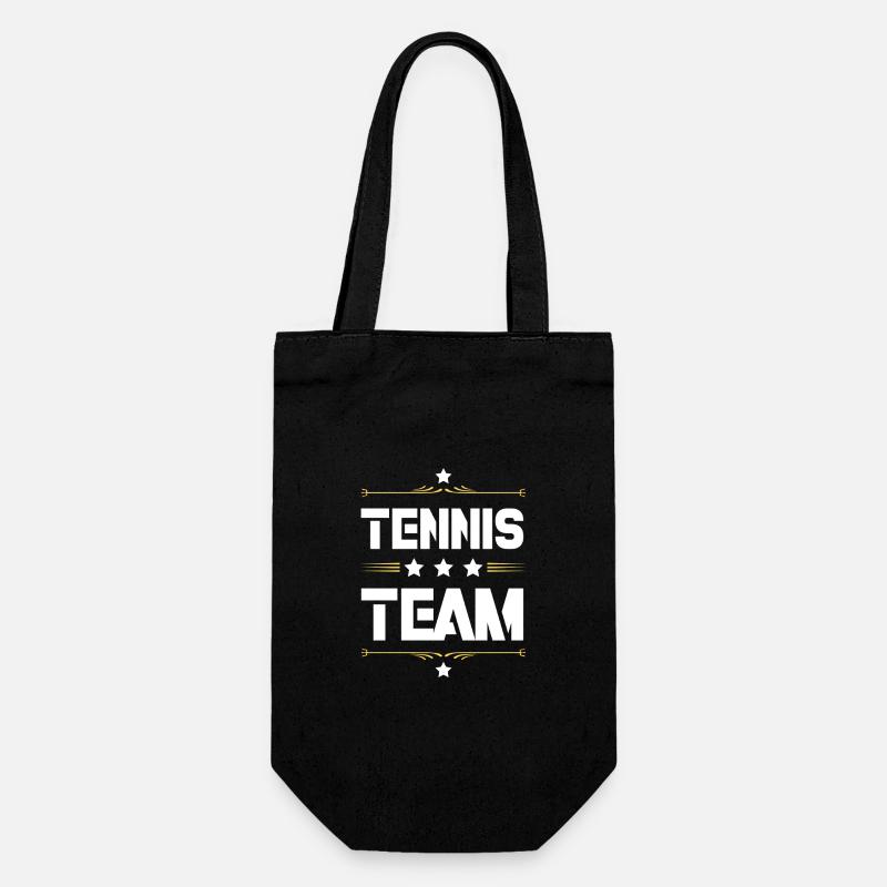 Tennis Team - Geschenkbeutel für Flaschen - Schwarz