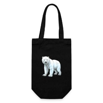 Polar Bear Animal - Gift Bag for Bottles - black - Front